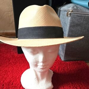 Womans Tan  Hat with Black Band